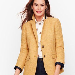 Talbots Herringbone mustard Shetland wool blazer s